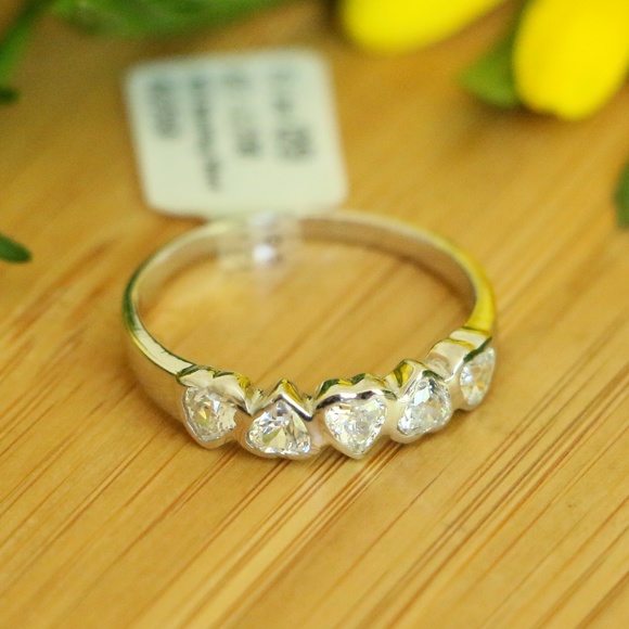 925 Sterling silver heart cz rings 4 @ teresatatum - Picture 4 of 6